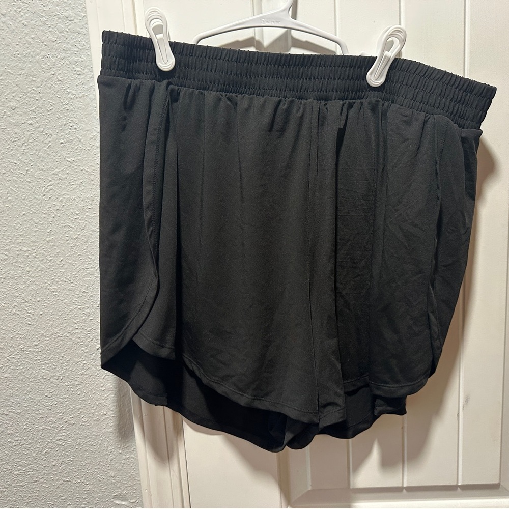SHEIN Black Athletic Shorts Lightweight Elastic Waist